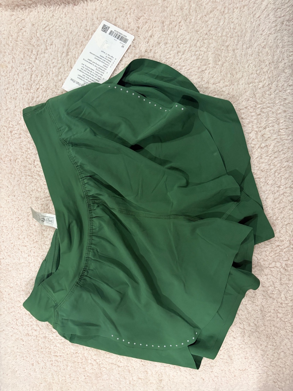 Lululemon Fast and Free Ivy Grove Green shorts new size Medium M